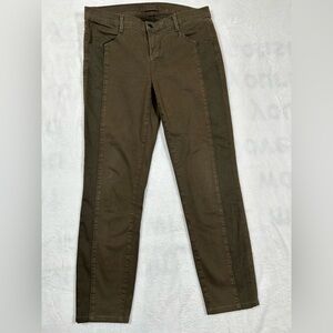J Brand Kinsey Anthro Olive Green Skinny Jeans Size 30